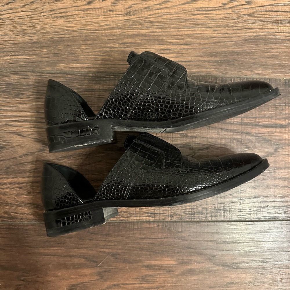 Freda Salvador Wear D’Orsay Oxford - black croc